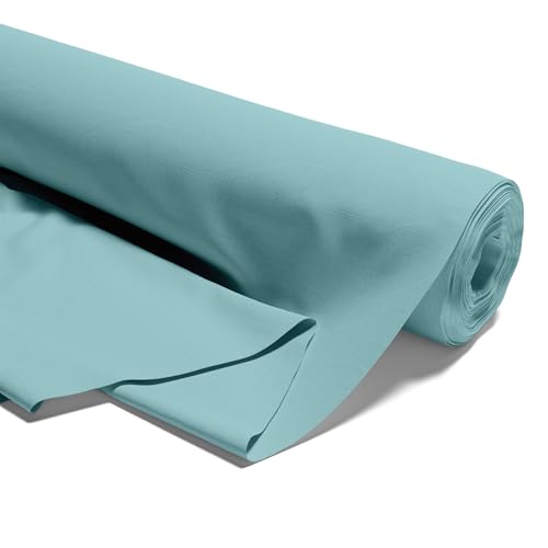 Stoff Meterware Baumwollstoff 0.5 M x 160 cm - Stoffe zum Nähen aus reine Baumwolle Fabric Futterstoff Dekostoff für Patchwork Canvas und Sewing Nähstoff 7. Salbeifarbe von Amazinggirl