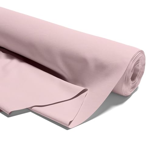 Stoff Meterware Baumwollstoff 0.5 M x 160 cm - Stoffe zum Nähen aus reine Baumwolle Fabric Futterstoff Dekostoff für Patchwork Canvas und Sewing Nähstoff 9. Schmutziges Rosa von Amazinggirl