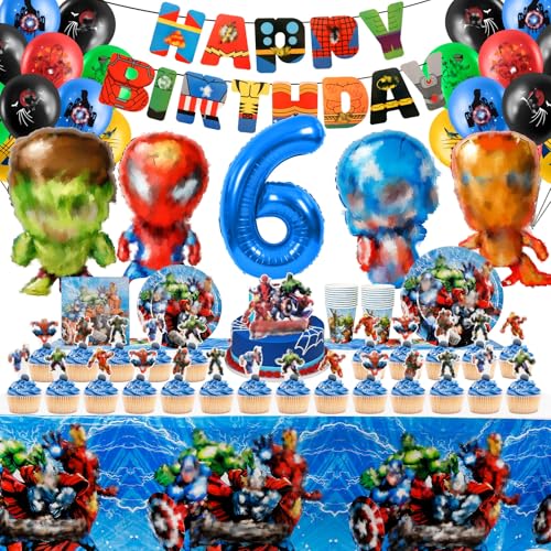 Amazluck Kindergeburtstag Deko,102 PCS Partydeko Pappteller Set Partyzubehör Geburtstagsdeko enthält Pappteller Papierhandtücher Becher Luftballons Geburtstag Tischdecke für 10-20 Personen Amazluck Kindergeburtstag Deko,102 PCS Partydeko Pappteller Set Partyzubehör Geburtstagsdeko enthält Pappteller Papierhandtücher Becher Luftballons Geburtstag Tischdecke für 10-20 Personen von Amazluck