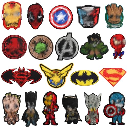 Bügelflicken Kinder, 20 Stück Flicken zum Aufbügeln Aufnäher Bügelsticker Textilaufkleber Kinder Erwachsene Lässig Patches Reparieren von Jeans, Kleidung, Schuhen, Hüten und Rucksäcken Bügelflicken Kinder, 20 Stück Flicken zum Aufbügeln Aufnäher Bügelsticker Textilaufkleber Kinder Erwachsene Lässig Patches Reparieren von Jeans, Kleidung, Schuhen, Hüten und Rucksäcken von Amazluck