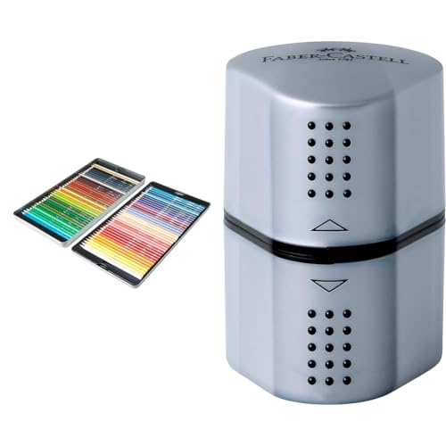 Amazon Basics Buntstifte in Blechdose, 72 Stück, Farblich sortiert & Faber-Castell 183800 - Dosenspitzer Grip 2001, 3in1, Anspitzer mit Behälter für Blei- und Buntstifte Amazon Basics Buntstifte in Blechdose, 72 Stück, Farblich sortiert & Faber-Castell 183800 - Dosenspitzer Grip 2001, 3in1, Anspitzer mit Behälter für Blei- und Buntstifte von Amazon Basics