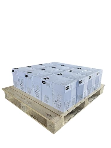 Amazon Basics Druckerpapier, DIN A4, 80 g/m², Palette, 12 Kartons, 60 Packungen, 30,000 Blatt, Weiß von Amazon Basics