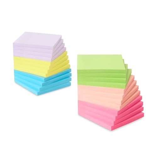 Amazon Basics Quadratisch Haftnotizen, selbstklebende Blöcke, 24er-Pack, 7.6 x 7.6 cm, Gemischt Amazon Basics Quadratisch Haftnotizen, selbstklebende Blöcke, 24er-Pack, 7.6 x 7.6 cm, Gemischt von Amazon Basics