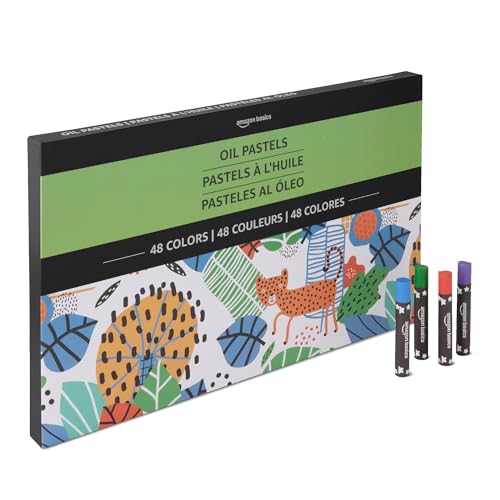 Amazon Basics Weiche Ölpastellkreiden-Set für Künstler, Anfänger, Studenten, Lehrer, 1 Stück, 48 Farben Amazon Basics Weiche Ölpastellkreiden-Set für Künstler, Anfänger, Studenten, Lehrer, 1 Stück, 48 Farben von Amazon Basics