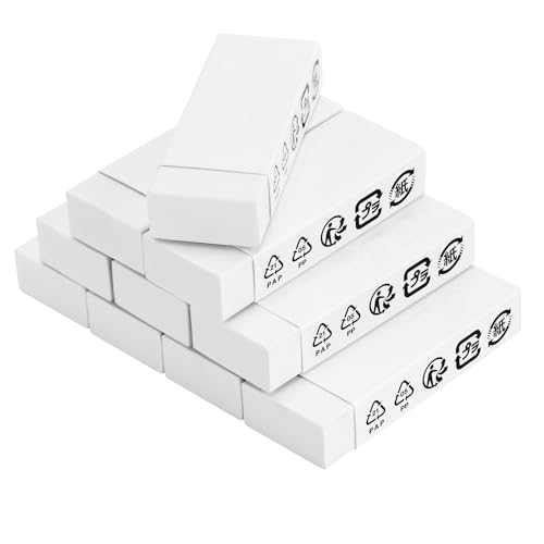 Amazon Basics – Weißer Radiergummi, Blockform, 10 Stück von Amazon Basics