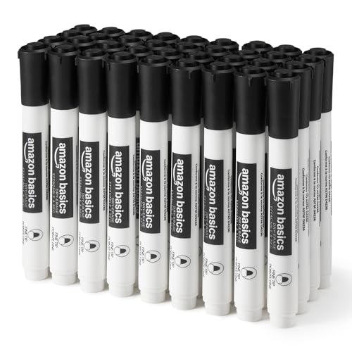 Amazon Basics Whiteboard-Marker, geruchsarm, trocken abwischbar, feine Spitze, Schwarz, 36 Stück Amazon Basics Whiteboard-Marker, geruchsarm, trocken abwischbar, feine Spitze, Schwarz, 36 Stück von Amazon Basics