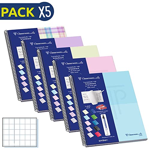 Packung mit 5 Blöcken, A4, 100 Blatt, 90 g, Pastell-Kollektion von Ambar