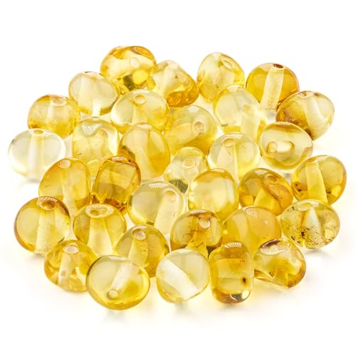 Bernstein Perlen im Barock-Stil - Poliert und Roh 100% Naturliche Baltischen Harz Stein 5–6 mm Lose mit Locher Mehrere Farben – Amber Culture Bernstein Perlen im Barock-Stil - Poliert und Roh 100% Naturliche Baltischen Harz Stein 5–6 mm Lose mit Locher Mehrere Farben – Amber Culture von Amber Culture