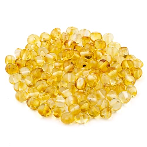 Bernstein Perlen im Barock-Stil - Poliert und Roh 100% Naturliche Baltischen Harz Stein 5–6 mm Lose mit Locher Mehrere Farben – Amber Culture Bernstein Perlen im Barock-Stil - Poliert und Roh 100% Naturliche Baltischen Harz Stein 5–6 mm Lose mit Locher Mehrere Farben – Amber Culture von Amber Culture