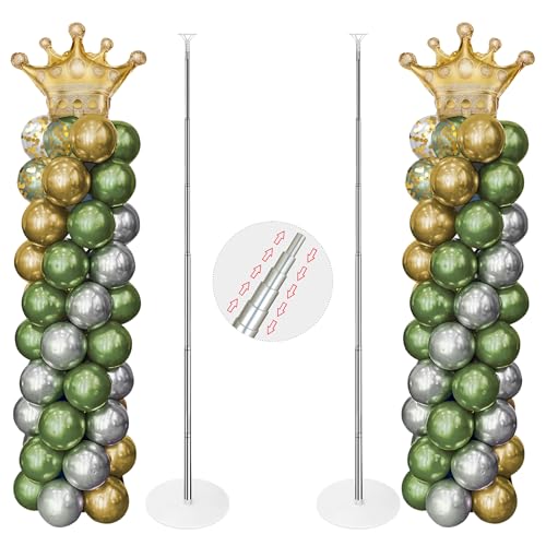 Ballonständer, Ballonbogenständer, 7 Fuß Ballonbogen Kit von 2 Stück, verstellbarer Metall-Ballonsäulenständer für Geburtstagsfeier, Hochzeit, Babyparty, Abschlussdekorationen Ballonständer, Ballonbogenständer, 7 Fuß Ballonbogen Kit von 2 Stück, verstellbarer Metall-Ballonsäulenständer für Geburtstagsfeier, Hochzeit, Babyparty, Abschlussdekorationen von Ambernas