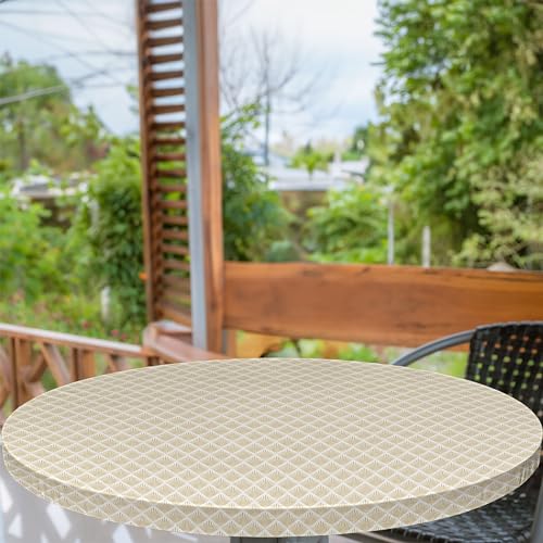 Ambesonne Art-Deco-Tischdecke, rund, sich wiederholend, klassischer griechischer Stil, Retro, geometrische Blätter, minimalistisches Muster, rundum elastische Stoff-Tischdecke, 101,6 cm - 111,8 cm Ambesonne Art-Deco-Tischdecke, rund, sich wiederholend, klassischer griechischer Stil, Retro, geometrische Blätter, minimalistisches Muster, rundum elastische Stoff-Tischdecke, 101,6 cm - 111,8 cm von Ambesonne