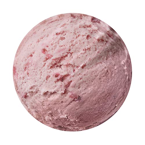 Ambesonne Runde Tischdecke mit Erdbeergeschmack, Eiscreme mit Fruchtstücken, Illustration der Sommersaison, Kreis, Tischdecke für Esszimmer, Küchendekoration, 152,4 cm, Blush Raspberry von Ambesonne