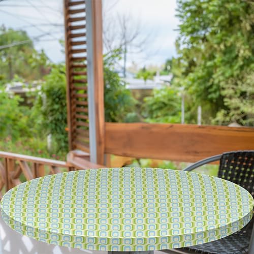 Ambesonne Runde Vintage-Tischdecke, klassisch, Retro-Geometrie, inspiriertes abstraktes Motiv, rundum elastische Stoff-Tischdecke, 91,4 cm - 101,6 cm Durchmesser, Apfelgrün, Himmelblau Ambesonne Runde Vintage-Tischdecke, klassisch, Retro-Geometrie, inspiriertes abstraktes Motiv, rundum elastische Stoff-Tischdecke, 91,4 cm - 101,6 cm Durchmesser, Apfelgrün, Himmelblau von Ambesonne