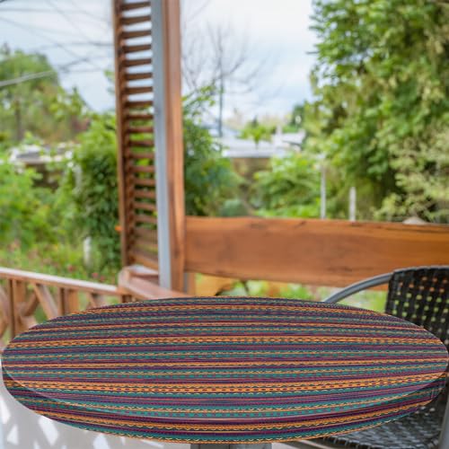 Ambesonne Tribal Tischdecke, rund, gestreiftes Retro-Muster, reiche mexikanische Farbe, Folklorischer Druck, rundum elastischer Stoff, 91,4 cm - 101,6 cm Durchmesser, Blaugrün, Pflaume und Orange Ambesonne Tribal Tischdecke, rund, gestreiftes Retro-Muster, reiche mexikanische Farbe, Folklorischer Druck, rundum elastischer Stoff, 91,4 cm - 101,6 cm Durchmesser, Blaugrün, Pflaume und Orange von Ambesonne