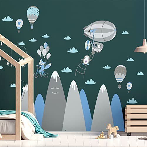 Ambiance Sticker Aufkleber für Kinder, skandinavische Berge, freie Tiere, 60 x 90 cm Ambiance Sticker Aufkleber für Kinder, skandinavische Berge, freie Tiere, 60 x 90 cm von Ambiance Sticker