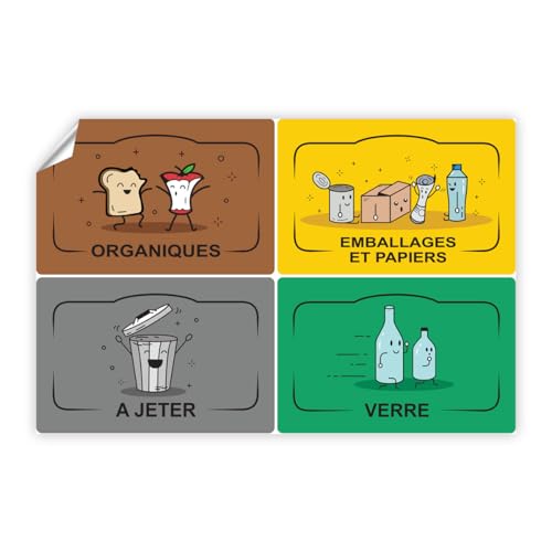 Ambiance Sticker Aufkleber für Recycling, selbstklebend, zum Recycling und Trennen von Abfällen, französisches Label – 5 Etiketten à 8,5 x 5,5 cm. Ambiance Sticker Aufkleber für Recycling, selbstklebend, zum Recycling und Trennen von Abfällen, französisches Label – 5 Etiketten à 8,5 x 5,5 cm. von Ambiance Sticker