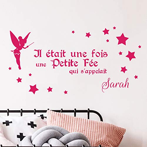 Ambiance Sticker Personalisierte Vornamensaufkleber | Aufkleber Es war EIN Mund, Wanddekoration Kinderzimmer | 2 Bögen mit 20 x 40 cm und 40 x 25 cm | Fuchsia Ambiance Sticker Personalisierte Vornamensaufkleber | Aufkleber Es war EIN Mund, Wanddekoration Kinderzimmer | 2 Bögen mit 20 x 40 cm und 40 x 25 cm | Fuchsia von Ambiance Sticker
