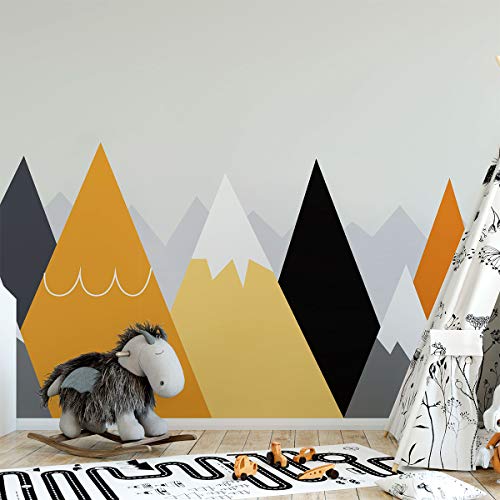 Ambiance Sticker Scandinavian Nordic Licaka Mountains Wandtattoos, DIY-Wohnkultur, abziehbare Aufkleber zum Abziehen und Aufkleben, wasserdichte und selbstklebende Wandkunst - 50 x 120 cm von Ambiance Sticker