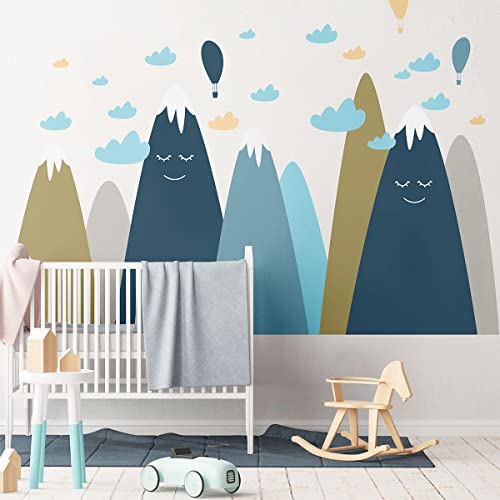 Devika Wandaufkleber für Kinder, Motiv: Skandinavische Berge, 40 x 60 cm Devika Wandaufkleber für Kinder, Motiv: Skandinavische Berge, 40 x 60 cm von Ambiance Sticker