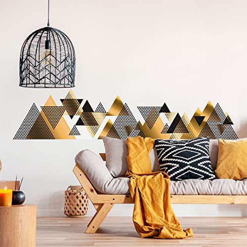 Wandaufkleber – Dekoration für Schlafzimmer und Wohnzimmer – Riesen-Wandtattoo, skandinavische Berge, 100 x 150 cm von Ambiance Sticker