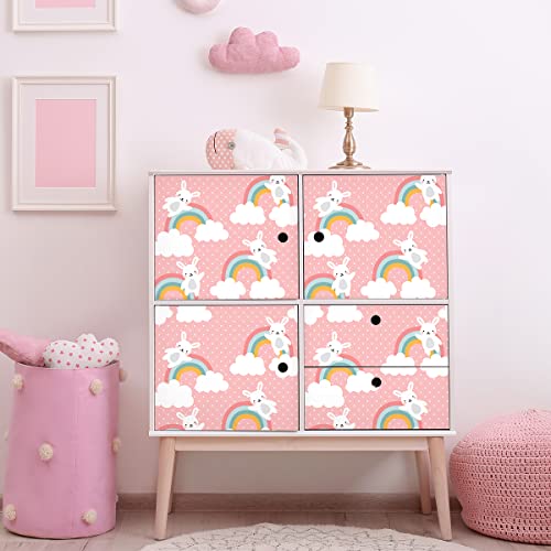 Aufkleber für Kinder, magische Kaninchen und Regenbögen, 60 x 90 cm Aufkleber für Kinder, magische Kaninchen und Regenbögen, 60 x 90 cm von Ambiance Sticker