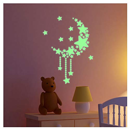 Im Dunkeln leuchtender sternenklarer Himmel mit Mond Wandsticker Wandtattoo Wandaufkleber - 25 x25 cm Im Dunkeln leuchtender sternenklarer Himmel mit Mond Wandsticker Wandtattoo Wandaufkleber - 25 x25 cm von Ambiance Sticker