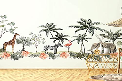 Kinder Wandaufkleber - Babyzimmerdekoration - Kinder Wandaufkleber - Afrikanische Tiere Wandaufkleber - Giant Jungle Wandaufkleber - H135 x B120 cm Kinder Wandaufkleber - Babyzimmerdekoration - Kinder Wandaufkleber - Afrikanische Tiere Wandaufkleber - Giant Jungle Wandaufkleber - H135 x B120 cm von Ambiance Sticker