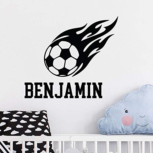 Personalisierter Vornamens-Sticker, selbstklebend, personalisierbar, für Kinderzimmer, 2 Bögen mit 20 x 25 cm und 60 x 25 cm, Schwarz von Ambiance Sticker