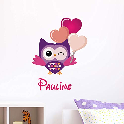 Personalisierter Vornamens-Sticker, selbstklebend, personalisierbar, für Kinderzimmer, 2 Bögen mit 25 x 25 cm und 40 x 25 cm, Mehrfarbig von Ambiance Sticker