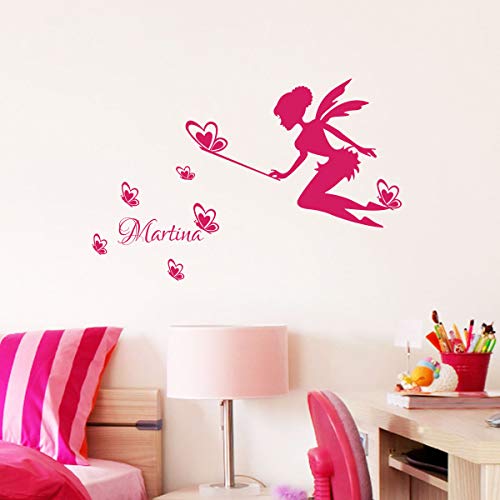 Personalisierter Vornamens-Sticker, selbstklebend, personalisierbar, für Kinderzimmer, 2 Bögen mit 30 x 40 cm und 40 x 30 cm, Fuchsia Personalisierter Vornamens-Sticker, selbstklebend, personalisierbar, für Kinderzimmer, 2 Bögen mit 30 x 40 cm und 40 x 30 cm, Fuchsia von Ambiance Sticker