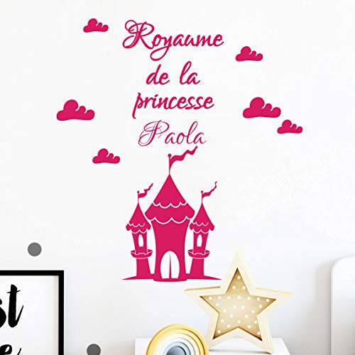 Personalisierter Vornamens-Sticker, selbstklebend, personalisierbar, für Kinderzimmer, 2 Bögen mit 40 x 30 cm und 40 x 30 cm, Fuchsia Personalisierter Vornamens-Sticker, selbstklebend, personalisierbar, für Kinderzimmer, 2 Bögen mit 40 x 30 cm und 40 x 30 cm, Fuchsia von Ambiance Sticker