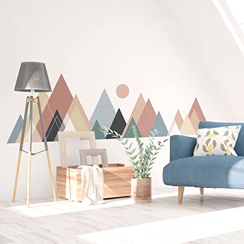Wandsticker – Dekoration für Schlafzimmer Wohnzimmer – selbstklebend, riesig skandinavische Berge Columbia – 70 x 115 cm von Ambiance Sticker