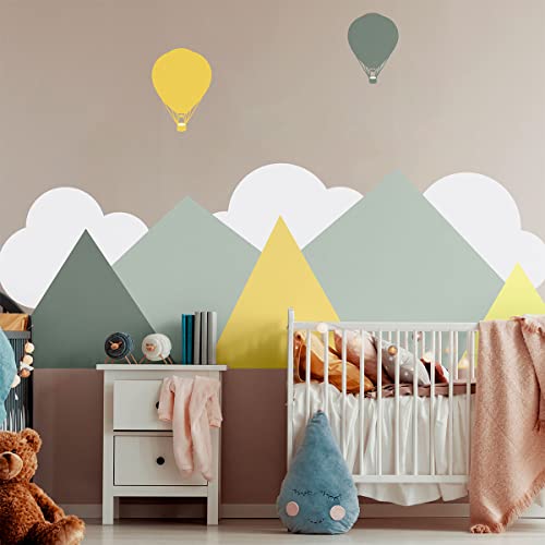 Wandsticker Kinder - Deko Babyzimmer - Wandsticker Kinder - Wandsticker skandinavisch - Riesenwandaufkleber - Skandinavische Berge Nuuk - H80 x L 105 cm Wandsticker Kinder - Deko Babyzimmer - Wandsticker Kinder - Wandsticker skandinavisch - Riesenwandaufkleber - Skandinavische Berge Nuuk - H80 x L 105 cm von Ambiance Sticker