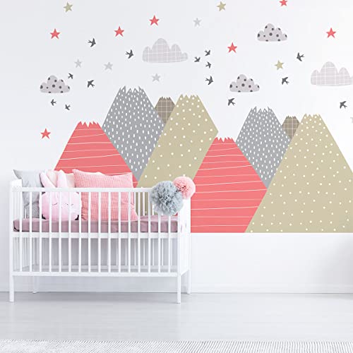 Wandsticker Kinder Dekoration Babyzimmer Wandtattoo Kinder Wandaufkleber Skandinavisch Wandaufkleber Riesen Berge Skandinavien Kika H60 x B90 cm Wandsticker Kinder Dekoration Babyzimmer Wandtattoo Kinder Wandaufkleber Skandinavisch Wandaufkleber Riesen Berge Skandinavien Kika H60 x B90 cm von Ambiance Sticker