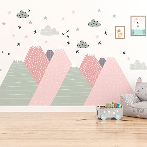 Wandsticker Kinder Dekoration Babyzimmer Wandtattoo Kinder Wandaufkleber Skandinavisch Wandaufkleber Riesen Berge Skandinavien Xika H60 x B90 cm Wandsticker Kinder Dekoration Babyzimmer Wandtattoo Kinder Wandaufkleber Skandinavisch Wandaufkleber Riesen Berge Skandinavien Xika H60 x B90 cm von Ambiance Sticker