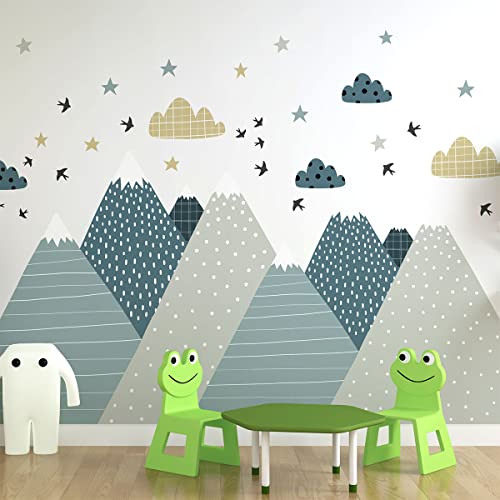 Wandsticker Kinder Dekoration Babyzimmer Wandtattoo Kinder Wandaufkleber Skandinavische Wandaufkleber Riesen Berge Skandinavien Alika H60 x B90 cm Wandsticker Kinder Dekoration Babyzimmer Wandtattoo Kinder Wandaufkleber Skandinavische Wandaufkleber Riesen Berge Skandinavien Alika H60 x B90 cm von Ambiance Sticker