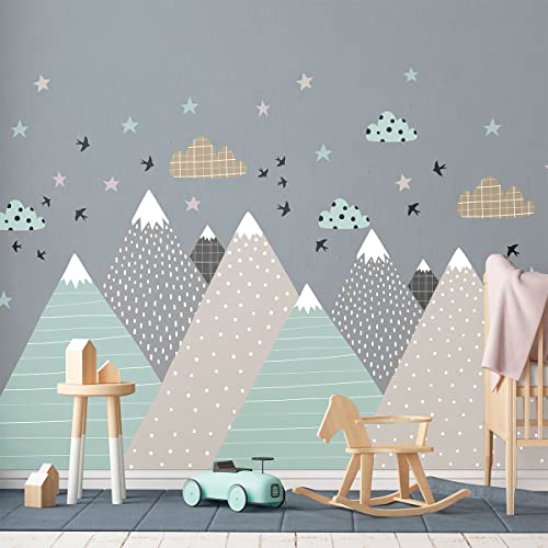 Wandsticker Kinder Dekoration Babyzimmer Wandtattoo Kinder Wandaufkleber Skandinavische Wandaufkleber Riesen Berge Skandinavien Farouka Wandsticker H60 x B90 cm Wandsticker Kinder Dekoration Babyzimmer Wandtattoo Kinder Wandaufkleber Skandinavische Wandaufkleber Riesen Berge Skandinavien Farouka Wandsticker H60 x B90 cm von Ambiance Sticker