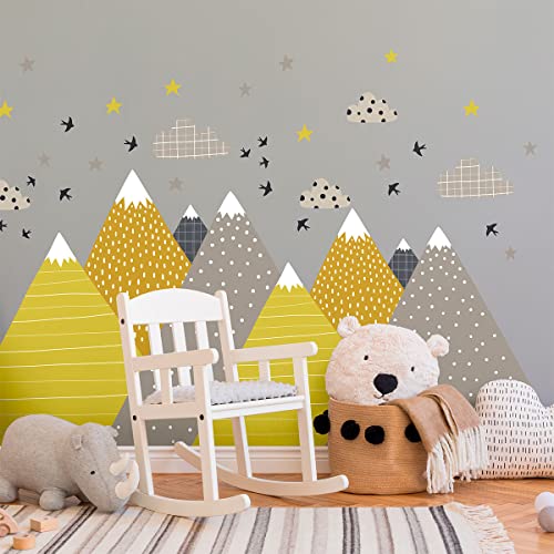 Wandsticker Kinder Dekoration Babyzimmer Wandtattoo Kinder Wandaufkleber Skandinavische Wandaufkleber Riesen Berge Skandinavien Farouka Wandsticker H60 x B90 cm Wandsticker Kinder Dekoration Babyzimmer Wandtattoo Kinder Wandaufkleber Skandinavische Wandaufkleber Riesen Berge Skandinavien Farouka Wandsticker H60 x B90 cm von Ambiance Sticker