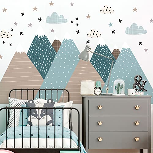 Wandsticker Kinder Dekoration Babyzimmer Wandtattoo Kinderzimmer Wandaufkleber Skandinavische Wandaufkleber Riesen Berge Skandinavien Vika H60 x B90 cm Wandsticker Kinder Dekoration Babyzimmer Wandtattoo Kinderzimmer Wandaufkleber Skandinavische Wandaufkleber Riesen Berge Skandinavien Vika H60 x B90 cm von Ambiance Sticker