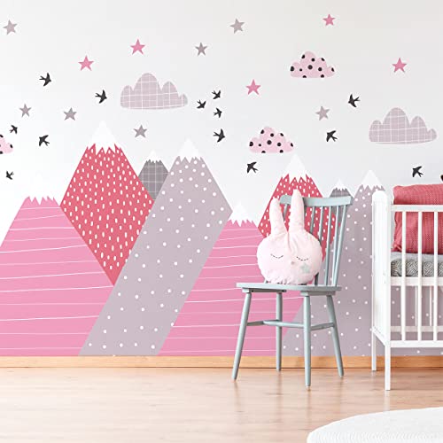Wandsticker Kinder Dekoration Babyzimmer Wandtattoo Kinderzimmer Wandaufkleber Skandinavische Wandsticker Riesen Berge Skandinavien Pinka H60 x 90 cm Wandsticker Kinder Dekoration Babyzimmer Wandtattoo Kinderzimmer Wandaufkleber Skandinavische Wandsticker Riesen Berge Skandinavien Pinka H60 x 90 cm von Ambiance Sticker