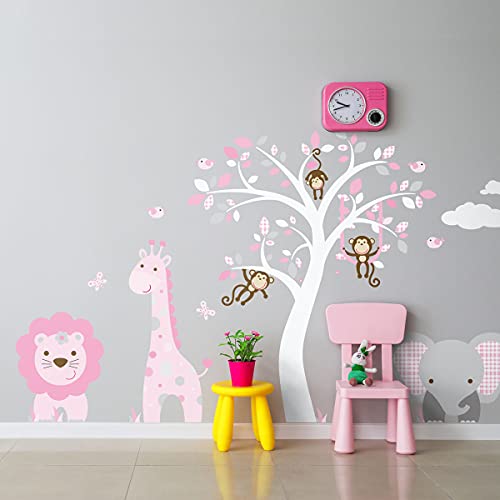 Wandsticker für Kinder, Motiv: Dschungeltiere, Maße: 60 x 80 cm von Ambiance Sticker