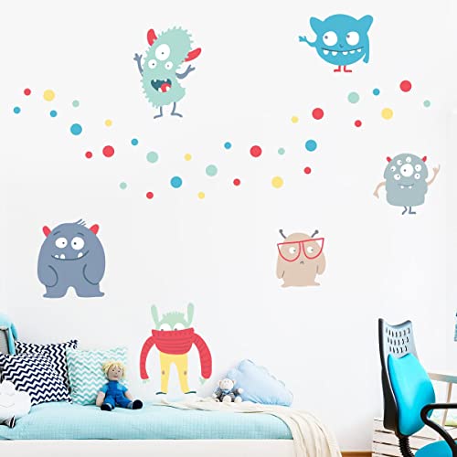 Wandsticker für Kinder, riesig, Dekoration für Babyzimmer, Kinderzimmer, selbstklebend, Jungen, Mädchen, XXL – Wandaufkleber Monster Scherzmonster – H60 x L90 cm Wandsticker für Kinder, riesig, Dekoration für Babyzimmer, Kinderzimmer, selbstklebend, Jungen, Mädchen, XXL – Wandaufkleber Monster Scherzmonster – H60 x L90 cm von Ambiance Sticker