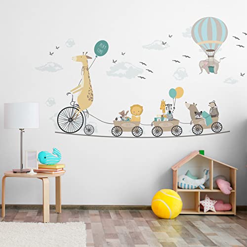 Ambiance Sticker Wandtattoo Kinder - Dekoration Babyzimmer - Giraffe und ihre Abenteuerbegleiter - H90 x 60 cm - Vinyl, Cartoon, Wandaufkleber für Kinder Ambiance Sticker Wandtattoo Kinder - Dekoration Babyzimmer - Giraffe und ihre Abenteuerbegleiter - H90 x 60 cm - Vinyl, Cartoon, Wandaufkleber für Kinder von Ambiance Sticker