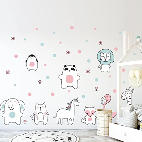 Wandtattoo Kinder Dekoration Babyzimmer Wandtattoo Kinderzimmer Wandaufkleber Tiere Freunde der Blumen Wandaufkleber Wandsticker H60 x 90 cm Wandtattoo Kinder Dekoration Babyzimmer Wandtattoo Kinderzimmer Wandaufkleber Tiere Freunde der Blumen Wandaufkleber Wandsticker H60 x 90 cm von Ambiance Sticker