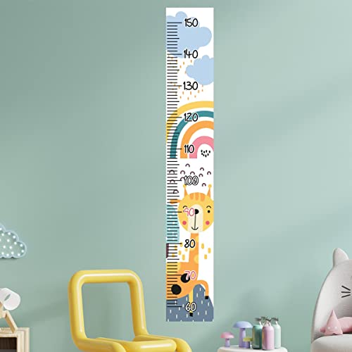 Wandtattoo Messlatte | Aufkleber Giraffe und Regenbogen – Wanddekoration für Kinderzimmer | 1 Bögen 30 x 50 cm von Ambiance Sticker