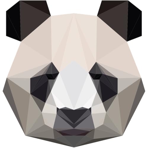 Ambiance Wandtattoo, selbstklebend, für Schlafzimmer, Kinderzimmer und Wohnzimmer, Origami-Panda, 80 x 75 cm von Ambiance Stickers