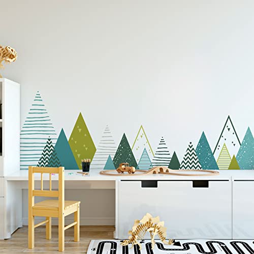 Ambiance Wandsticker für Kinder, Dekoration, Babyzimmer, selbstklebend, riesig, für Kinder, skandinavische Berge, Lynka, 60 x 100 cm von Ambiance Sticker