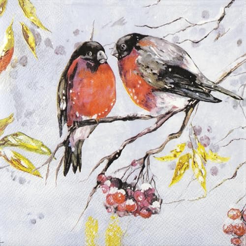 20 Ambiente Papierservietten Vögel auf Ast Vintage Tischdekoration mit Motiv auch für Weihnachtsfeier oder Decoupage 33x33cm 20 Ambiente Papierservietten Vögel auf Ast Vintage Tischdekoration mit Motiv auch für Weihnachtsfeier oder Decoupage 33x33cm von Ambiente