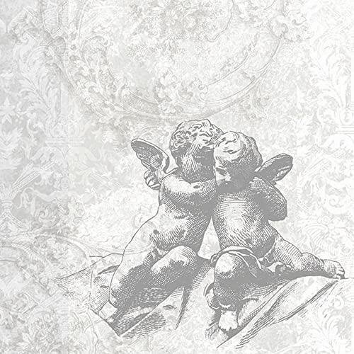 20 Servietten Engel-Paar in grau-silber | Glaube | Geburt | Trauer | Kirche | Weihnachten | Tischdeko | Fest | Feier | basteln | Decoupage | Serviettentechnik 33x33cm 20 Servietten Engel-Paar in grau-silber | Glaube | Geburt | Trauer | Kirche | Weihnachten | Tischdeko | Fest | Feier | basteln | Decoupage | Serviettentechnik 33x33cm von Ambiente