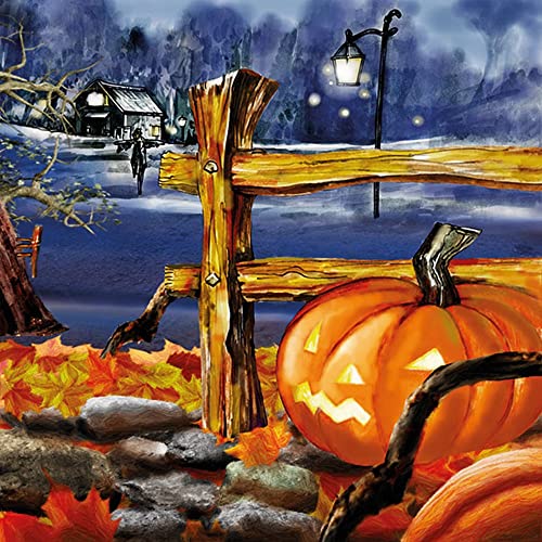 20 Servietten Halloween-Kürbis im Garten | gruselig | Halloween | Herbst | Herbstservietten | G?ste | Tischdeko | Dekoration | Fest | Feier | basteln | Decoupage | Serviettentechnik 33x33cm von Ambiente